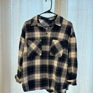 Plaid Button-Up Shirt